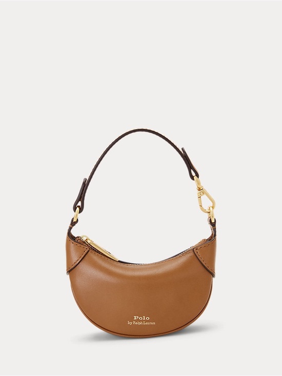 Polo Ralph Lauren Handbags - Polo by Ralph Lauren Brown Crescent Mini Card Case with Gold Hardware